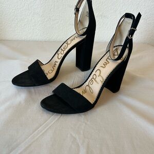 Sam Edelman Black Ankle Strap Women's Heeled Sandals Size 10